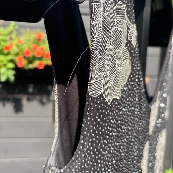 NWT Oblique Glitter Black/Silver gown - Picture 4 of 5